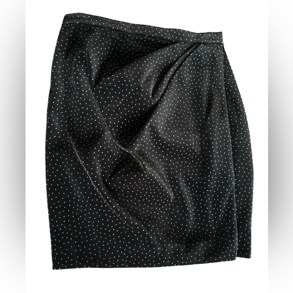 Theory Pleat Wrap Skirt in Polka Dot Velvet - Picture 5 of 10